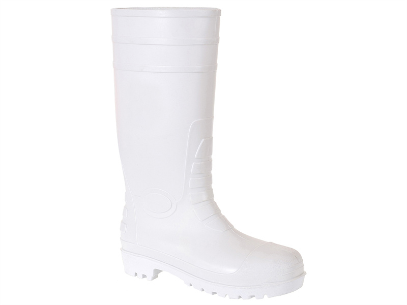 White Safety Wellington Boots Waterproof PVC Gumboots for Food Industry